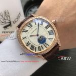 Perfect Replica Cartier Drive De Hot Sale Rose Gold Diamond Case Watch For Men